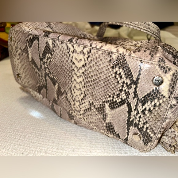 Cole Haan python-embossed, leather handbag with dust bag! Gently used - Picture 8 of 11